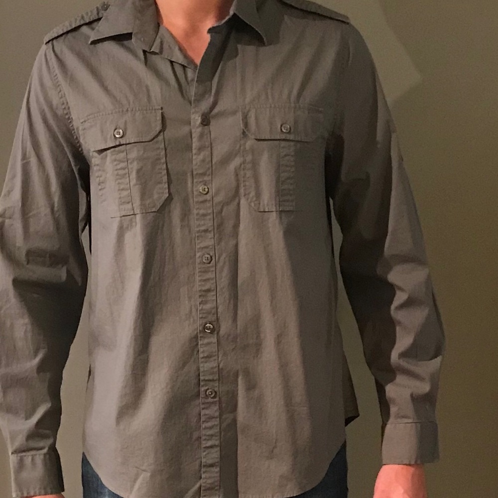 Kenneth Cole Military Style Button Down